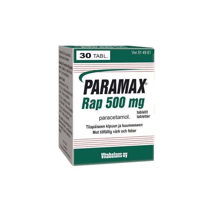PARAMAX RAP tabletti 500 mg 30 kpl kuva 2