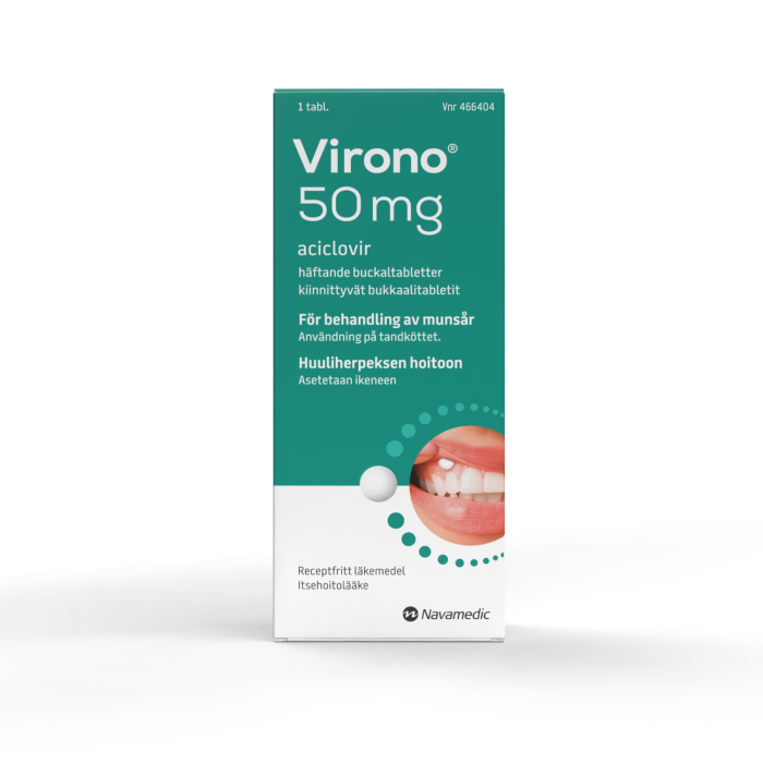 VIRONO bukkaalitabletti, kiinnittyvä 50 mg 1 fol kuva 1