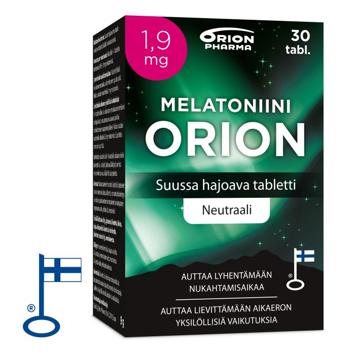 Melatoniini Orion 1,9 mg suussa hajoava 30 tabl kuva 3