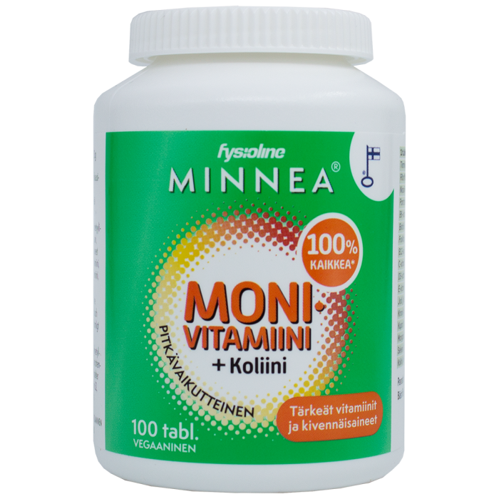 Minnea monivitamiini+koliini 100 tabl