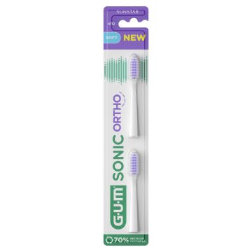 GUM Sonic Ortho vaihtoharjaspäät 2 kpl