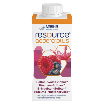 Resource Addera Plus Vadelma-Mustaherukka 4x200 ml
