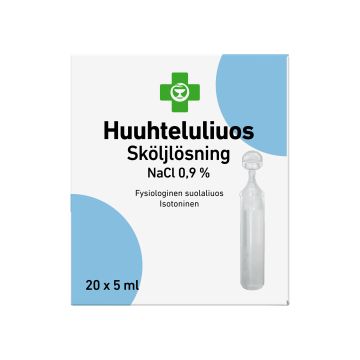 APTEEKKI Huuhteluliuos NaCl 0,9 % 20 x 5 ml